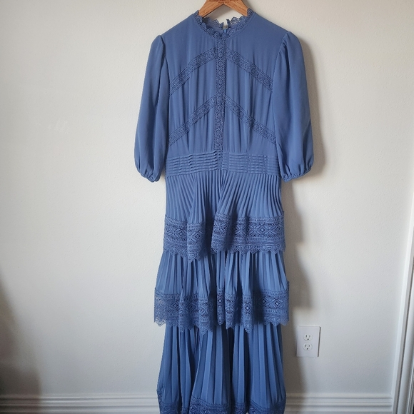 Lace Pleated Tier Dress. Sold-out online! - Picture 4 of 8